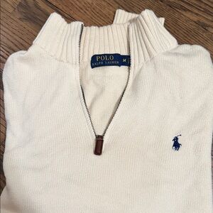 Polo by Ralph Lauren Zip-Up Cream Sweater